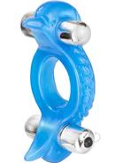 Double Dolphin Vibrating Cock Ring With Clitoral...